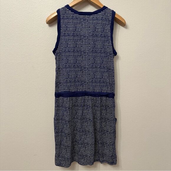 LOFT Navy and White Striped Dress - Picture 5 of 6